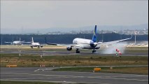 Dreamliner Crosswind Landing at Amsterdam - Polderbaan  Crosswind Landing