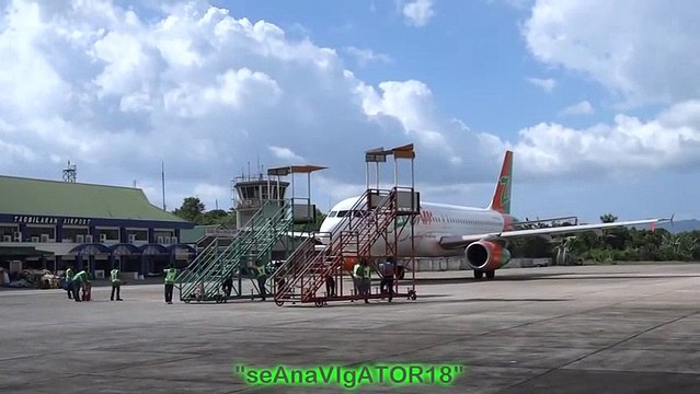 Zest Air A320 RP-C8991 Crosswind Landing @ Tagbilaran,Bohol (rwy 17) Crosswind Landing