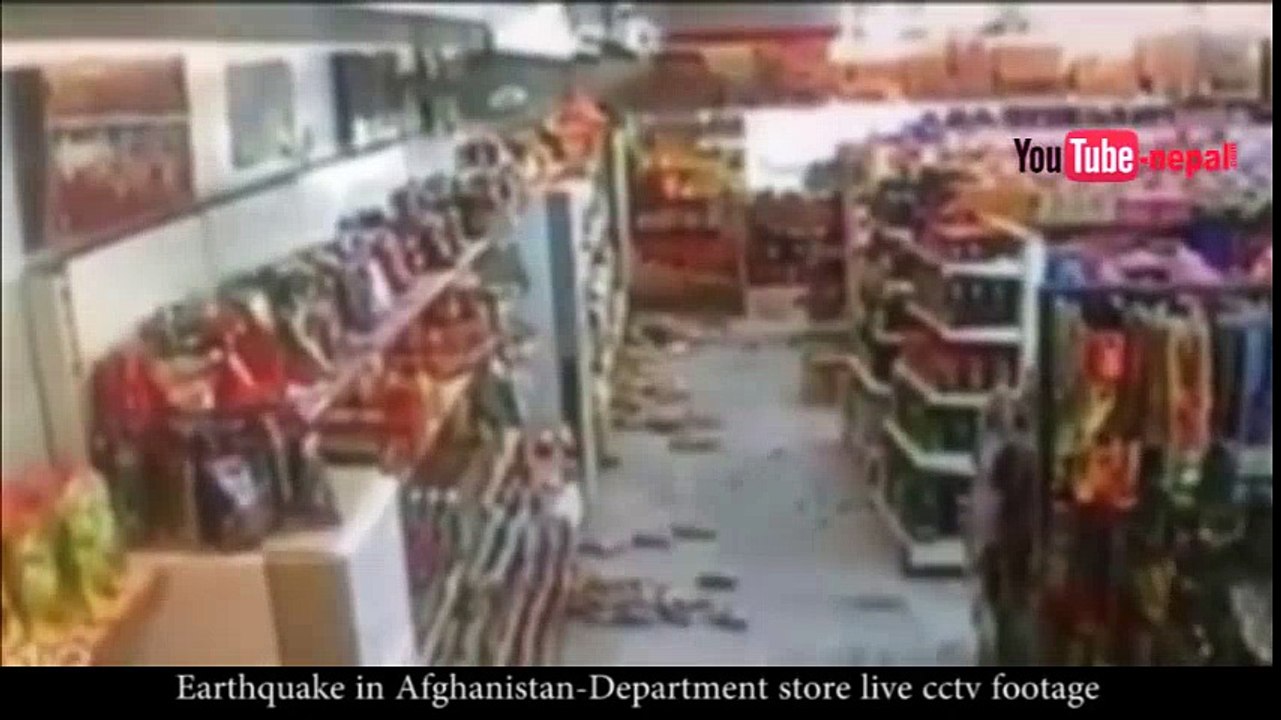 Earthquake in Afghanistan Department store live cctv footage  Disastrous Earthquakes