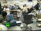 Dramatic footage of TV newsroom violently shaken by 7.4 quake in Japan  Disastrous Earthquakes