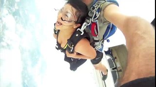 Near death airplane collision with skydiver in free fall Big Planes
