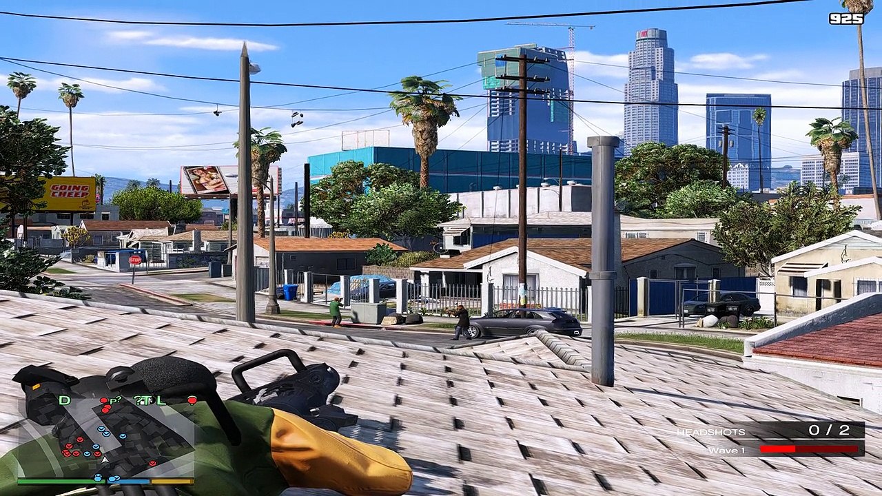 GTA V - New Gang War Mod (Grove Street Families vs. Ballas Shootout)