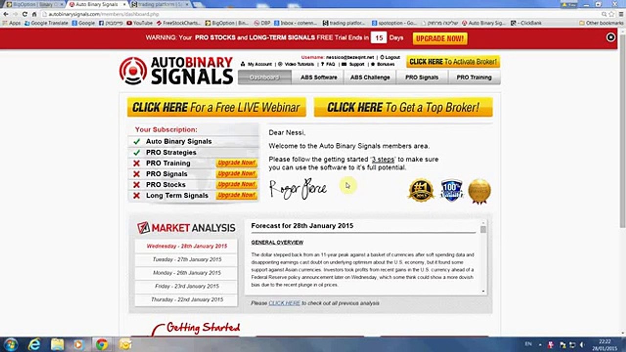 Auto Binary signals - Long term signals Tutorial