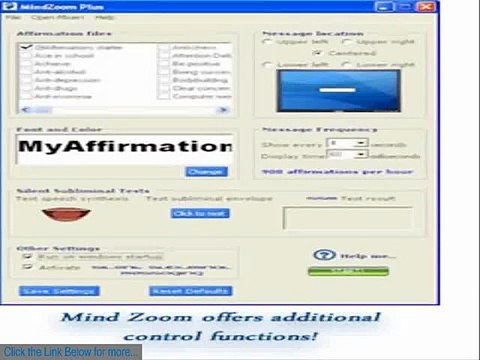 Mindzoom Subliminal Affirmations Software Review!!!
