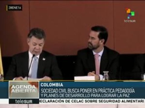 Diálogos de Paz: sociedad civil aboga por una pedagogía para la paz