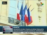 Irán y Francia acuerdan trabajar en conjunto contra el terrorismo