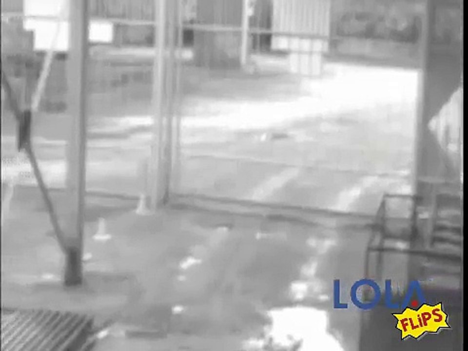 Driver Smashes Through Gate