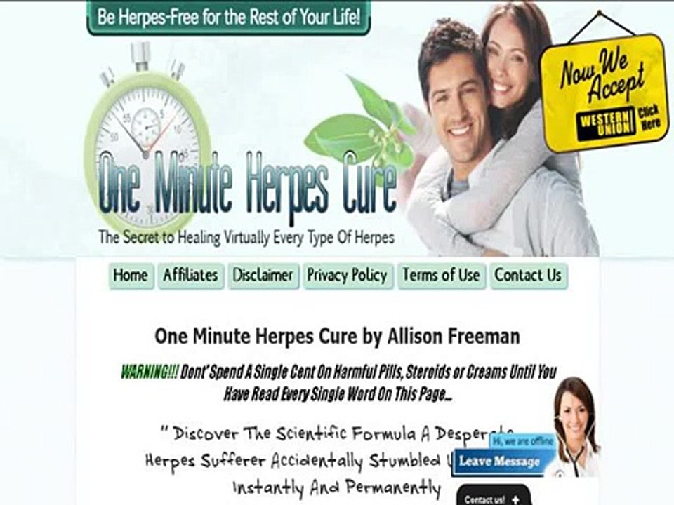 The One Minute Herpes Cure - Finally A Treatment That Works!