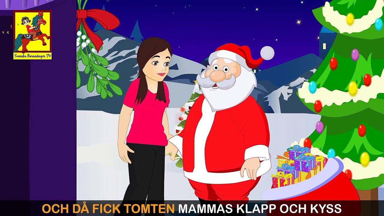 Jag såg mamma kyssa Tomten Julsång | Svenska Julsånger | Swedish Christmas songs