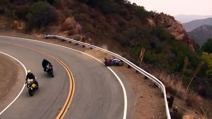 Low Speed Motorcycle Crash on Mulholland Hwy + (not with) a Supercharged 500hp Lotus