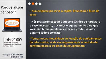 Aluguel de Notebooks SP - Rental Brasil