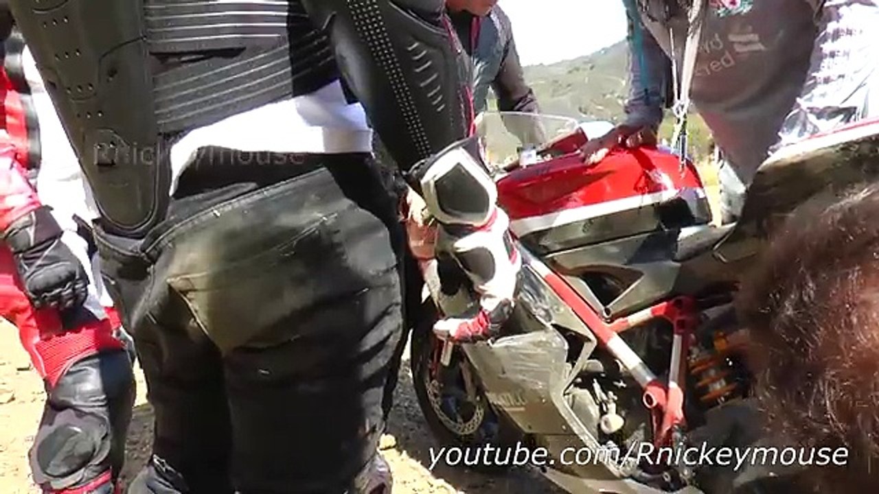 No Mercy for Lane Crossers - Ducati 848 Crash
