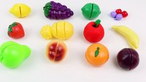 LEARN Fruits Words with Play Doh Cuttin Food Velcro Toys