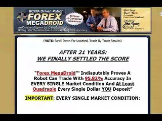 Forex MegaDroid Robot Review Go For MegaDroid or FabTurbo