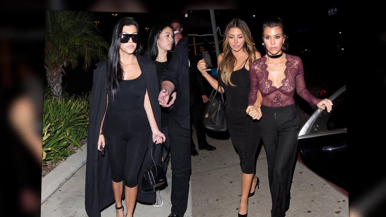 Kourtney Kardashian geht in einem sexy Outfit feiern