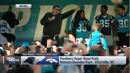 Ron Rivera pumps up crowd at Panthers' Rally