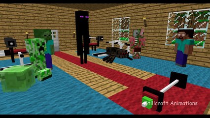 Monster School  Bodybuilding - Minecraft Animation