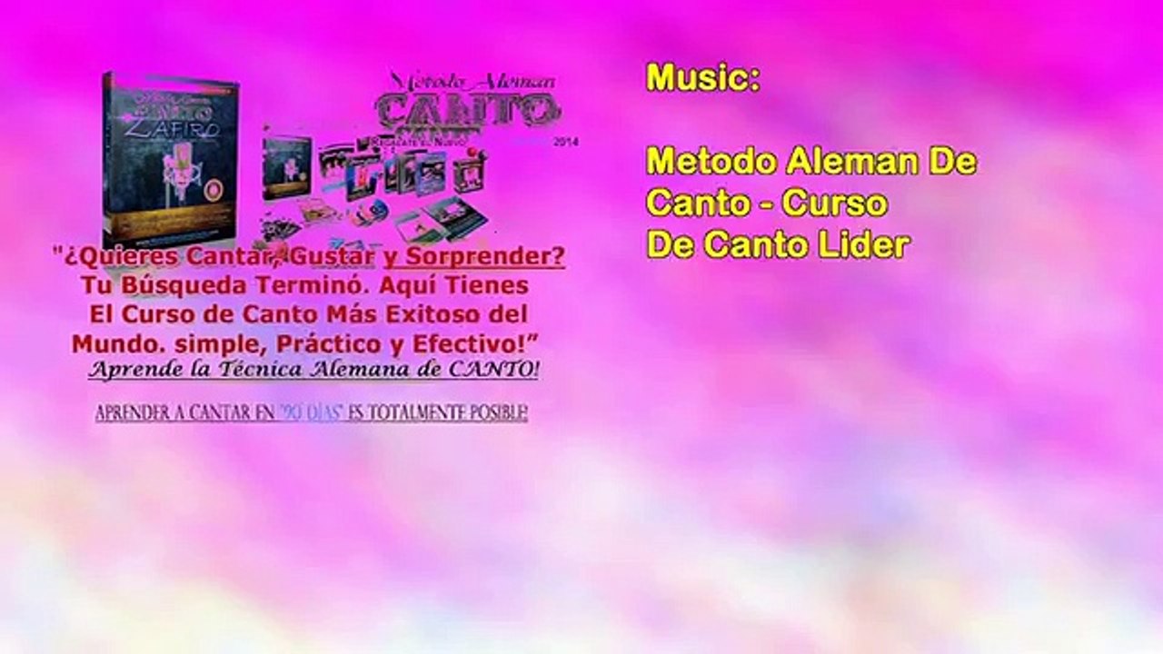 Metodo Aleman De Canto - Curso De Canto Lider