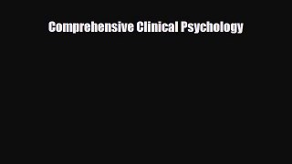 [PDF Download] Comprehensive Clinical Psychology [PDF] Full Ebook