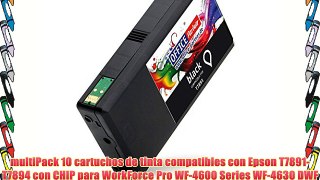 multiPack 10 cartuchos de tinta compatibles con Epson T7891-T7894 con CHIP para WorkForce Pro