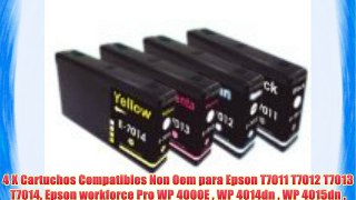 4 X Cartuchos Compatibles Non Oem para Epson T7011 T7012 T7013 T7014 Epson workforce Pro WP