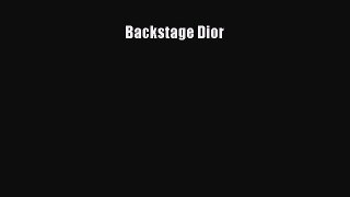 (PDF Download) Backstage Dior PDF