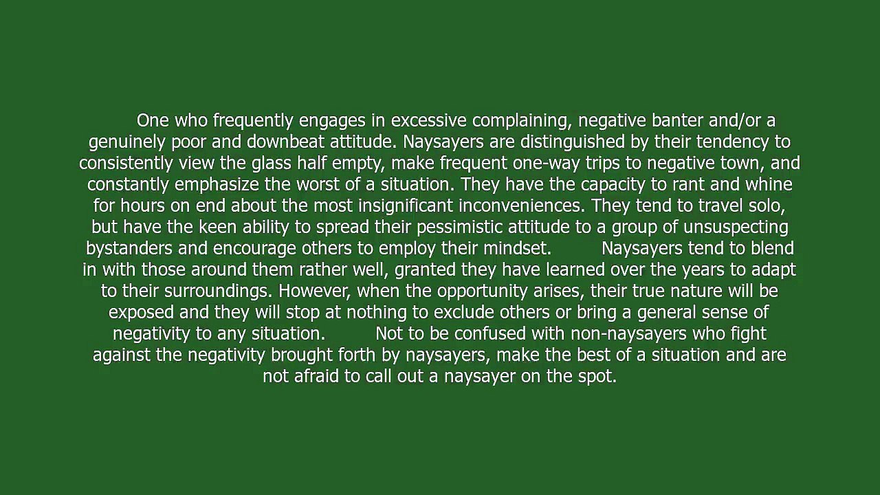 naysayer meaning and pronunciation