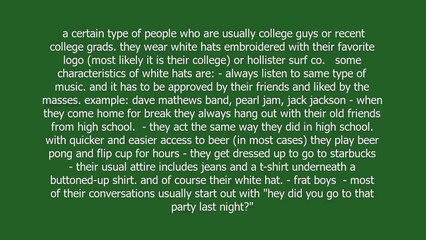 white hat meaning and pronunciation