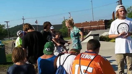 Crazy Girl v.s. Skateboarder at Grand Haven Skatepark