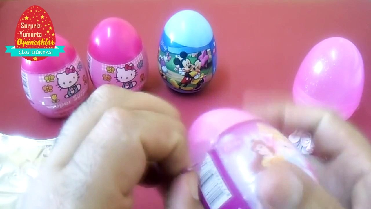 5 Tane Disney, Hello Kitty ve Prenses Süper Sürpriz Yumurta Açıyoruz | 5 Super Surprise Eg