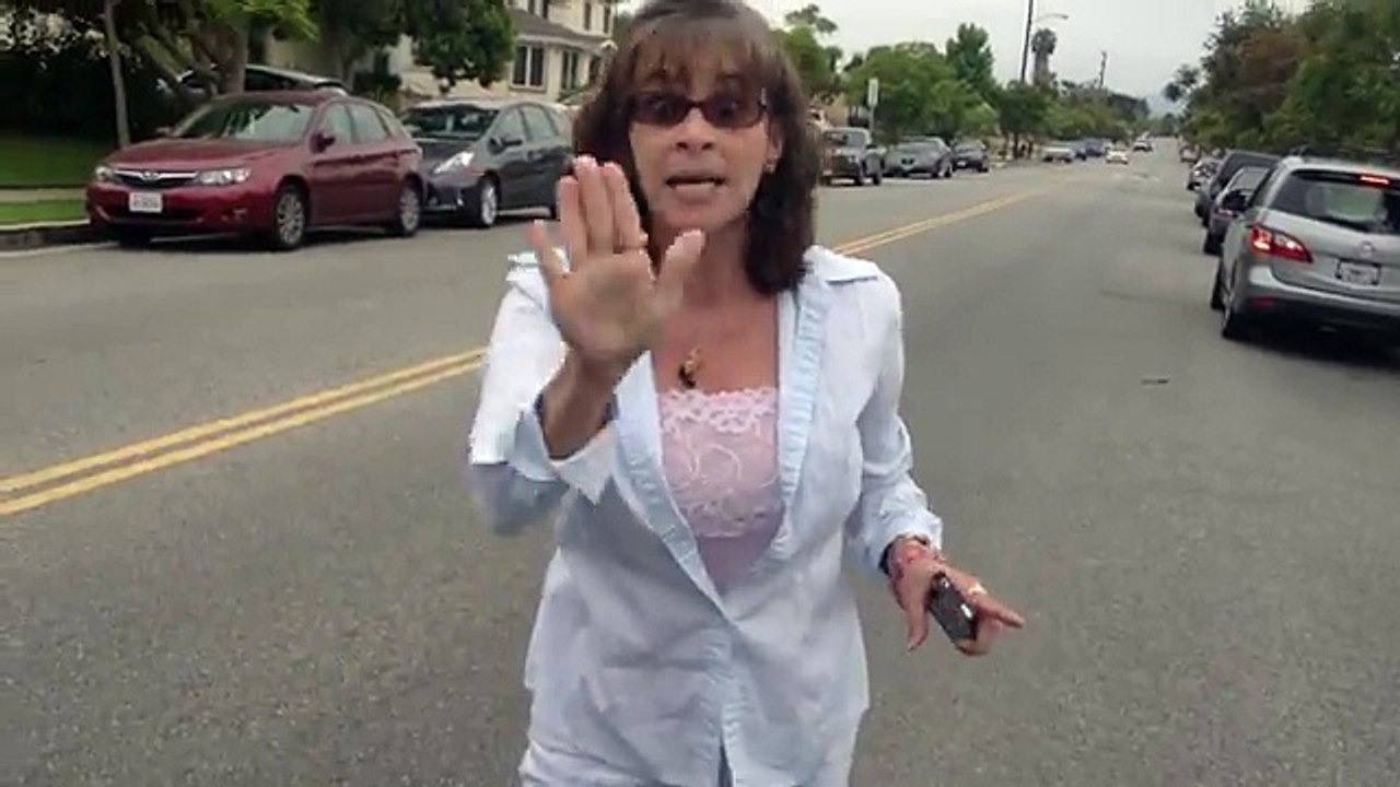 Crazy Lady With Road Rage (Curse words)