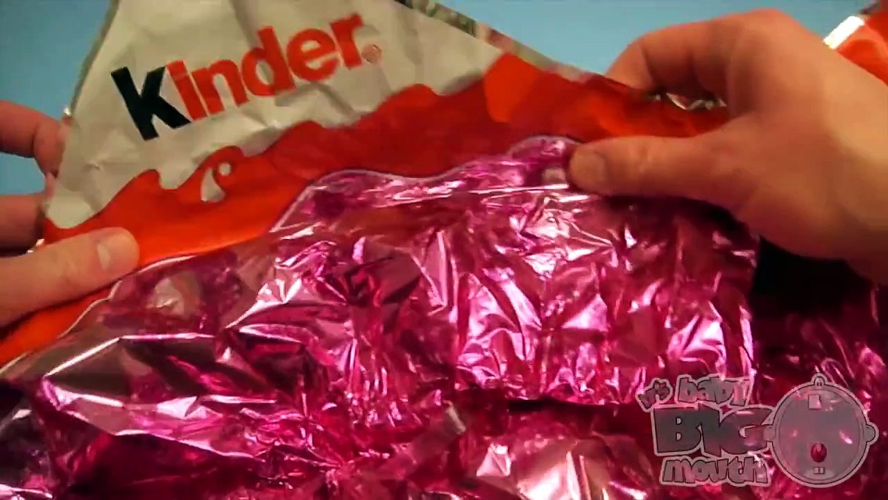 Opening a HUGE GIANT JUMBO MAXI Pink Kinder Surprise Egg!
