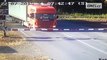Truck vs train. Railroad crossing accident in Studenka, Czech Republic