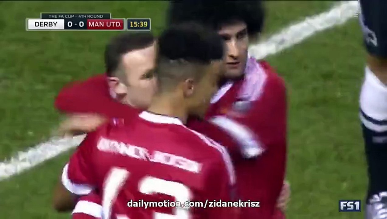 Derby County 0-1 Manchester Utd Wayne Rooney Amazing Goal  29.01.2016
