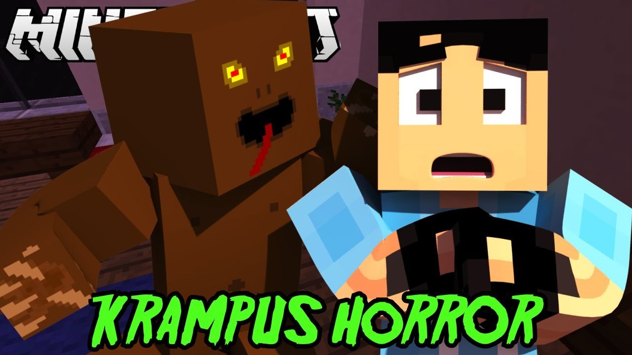 MINECRAFT HORROR MAP 6 Minutes of JUMP SCARES! KRAMPUS NikNikamTV