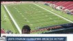 Broncos logo painted in BOTH end zones at Super Bowl 50 stadium