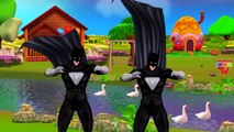 Batman Cartoons Finger Family Nursery Rhymes | Wheels On The Bus Go Round And Round