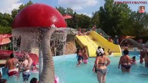 Water park for kids with funny castle and many sliders. VIDEO from KIDS TOYS CHANNEL