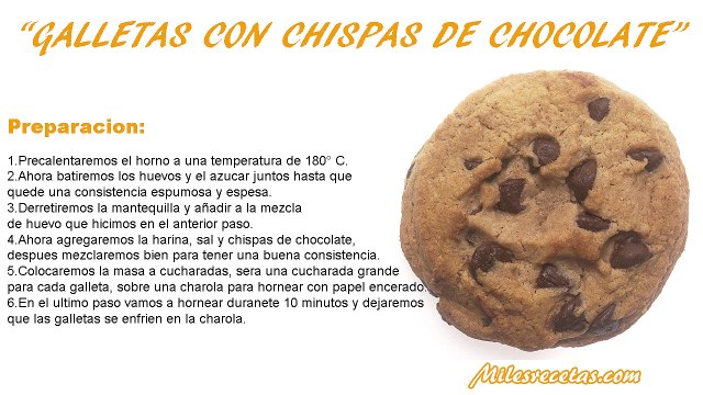 Receta de Galletas con Chispas de Chocolate | Como hacer Galletas