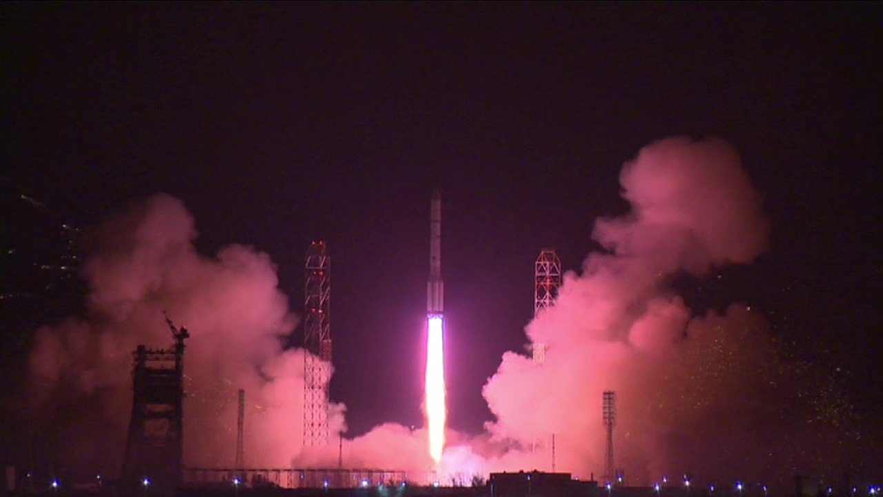 Launch of Russian Proton-M Rocket with Eutelsat 9B