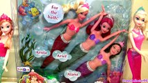 Pool Party Ariel Sisters Alana Arista with Mermaid Elsa & Mermaid Anna Disney Frozen Under