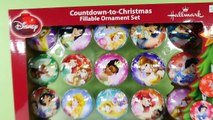25 Disney Princesses Countdown To Christmas - Ariel Mulan Merida Cinderella Snow White Ornaments