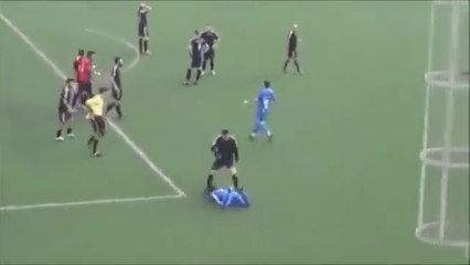 Tough Fight In Greece On A Football Match