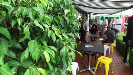 Madison Brengle behind the grill at McDonald’s | Brisbane International 2016
