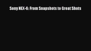 [PDF Download] Sony NEX-6: From Snapshots to Great Shots [Download] Online