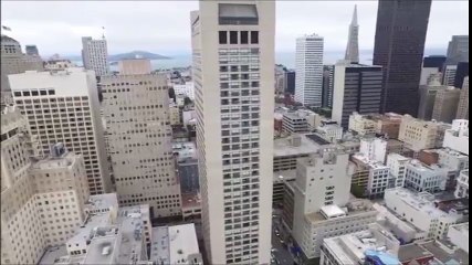 Flying Drone pretty cool strip mall San Francisco