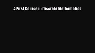 A First Course in Discrete Mathematics  Free Books