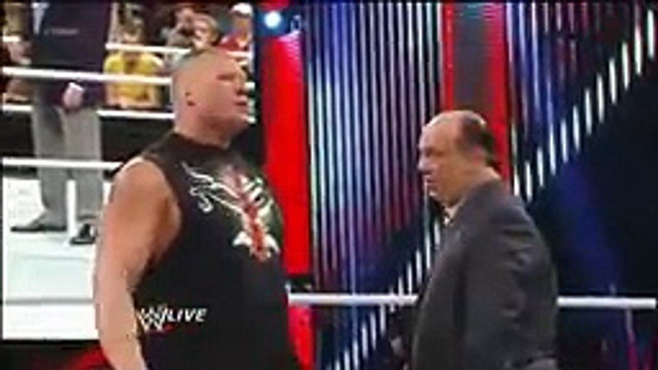 brock lesnar monday night raw 2016 Attack Mchmon jan16