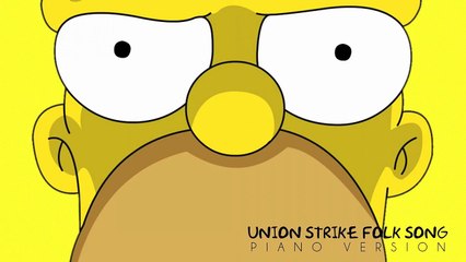 The Simpsons - Union Strike Folk Song | Piano Version