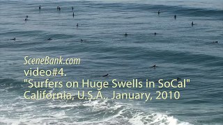 Surfers on Huge Swells in SoCal